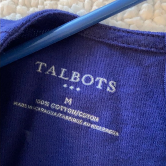 Never worn - Talbots Cotton top with tie back - Picture 2 of 4